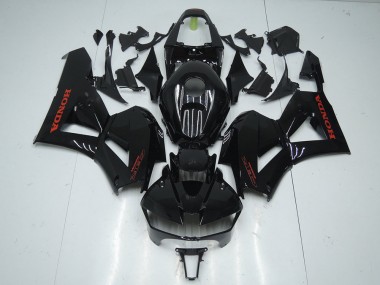Carénage CBR 600 RR 13-21 - Noir Brillant avec Rouge Décalque