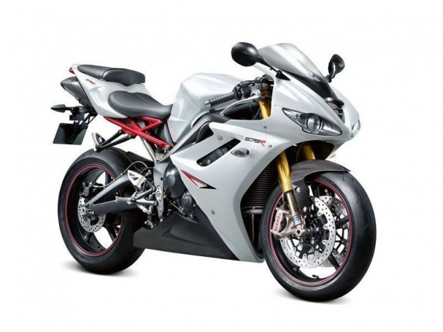 Carénage Daytona 675 Triple 06-08 - Blanc Noir