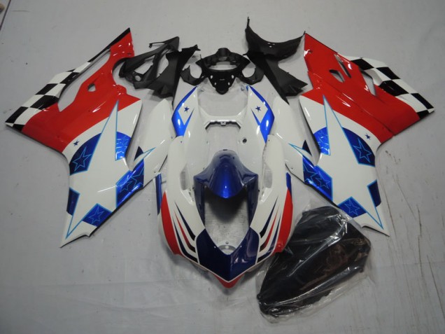 Carénage Ducati 1199 11-14 - Blanc Bleu Rouge