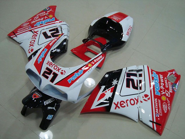 Carénage Ducati 748 916 996 996S 93-05 - Rouge Blanc Xerox 21 Carénage Ducati 748 916 996 996S 93-05 - Rouge Blanc Xerox 21
