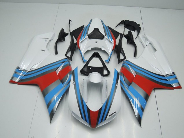 Carénage Ducati 848 1098 1198 07-14 - Bleu Blanc Rouge Carénage Ducati 848 1098 1198 07-14 - Bleu Blanc Rouge