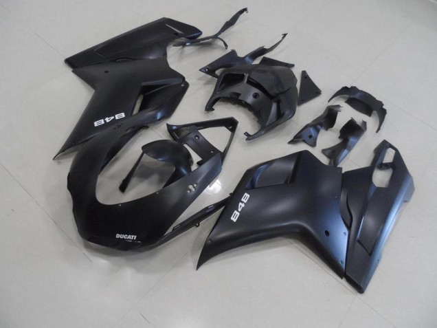 Carénage Ducati 848 1098 1198 07-14 - Noir Mat avec Blanc 848 Carénage Ducati 848 1098 1198 07-14 - Noir Mat avec Blanc 848
