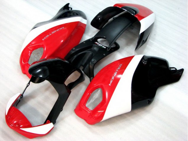 Carénage Ducati Monster 696 08-12 - Noir Rouge Blanc Monster