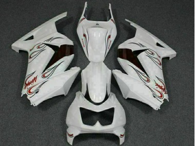 Carénage EX250 08-12 - Blanc Rouge