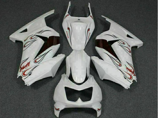 Carénage EX250 08-12 - Blanc Rouge