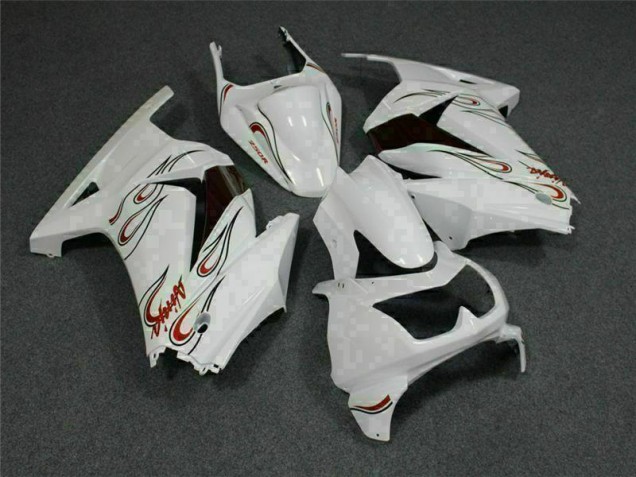 Carénage EX250 08-12 - Blanc Rouge