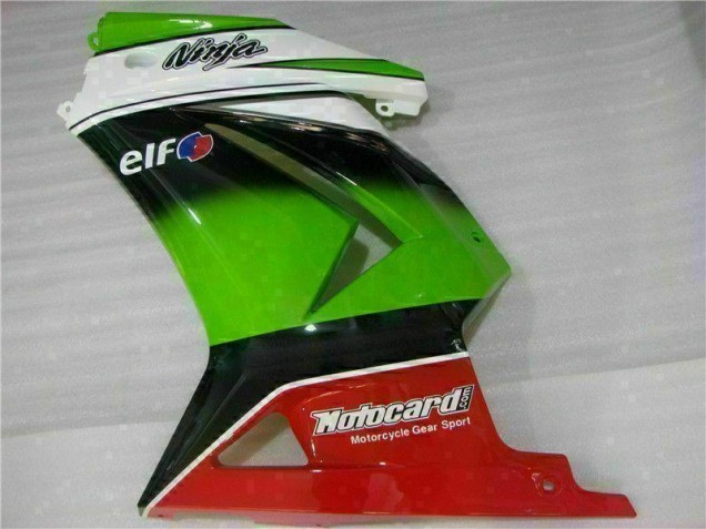 Carénage EX250 08-12 - Blanc Vert Noir Ninja