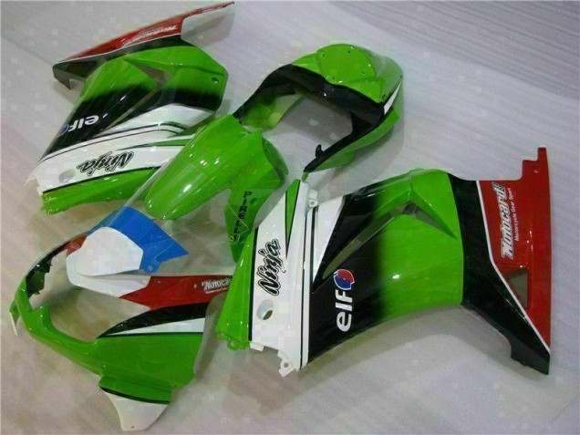 Carénage EX250 08-12 - Blanc Vert Noir Ninja