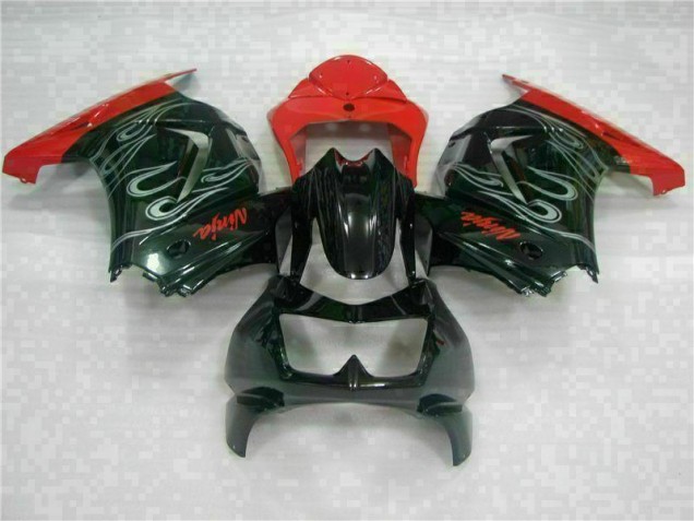 Carénage EX250 08-12 - Noir Rouge Ninja