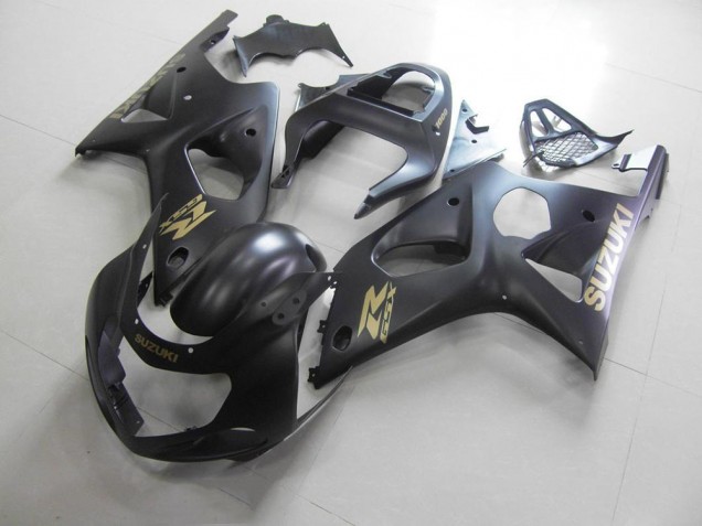 Carénage GSXR 1000 K1 00-02 - Tout Noir mat avec Décalque doré Carénage GSXR 1000 K1 00-02 - Tout Noir mat avec Décalque doré