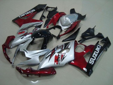 Carénage GSXR 1000 K5 05-06 - Argent Rouge