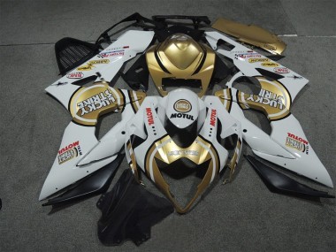 Carénage GSXR 1000 K5 05-06 - Blanc Or Lucky Strike Motul