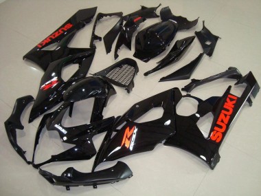 Carénage GSXR 1000 K5 05-06 - Noir Brillant Rouge Décalque