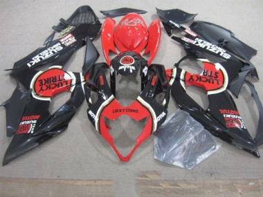 Carénage GSXR 1000 K5 05-06 - Noir Lucky Strike Rouge Motul