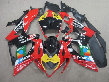Carénage GSXR 1000 K5 05-06 - Noir Rouge Jaune