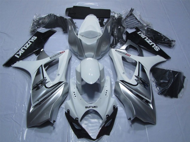 Carénage GSXR 1000 K7 07-08 - Blanc Argent Noir Carénage GSXR 1000 K7 07-08 - Blanc Argent Noir