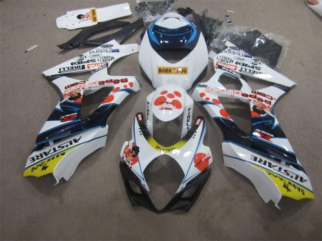 Carénage GSXR 1000 K7 07-08 - Blanc Bleu Dark Dog Carénage GSXR 1000 K7 07-08 - Blanc Bleu Dark Dog