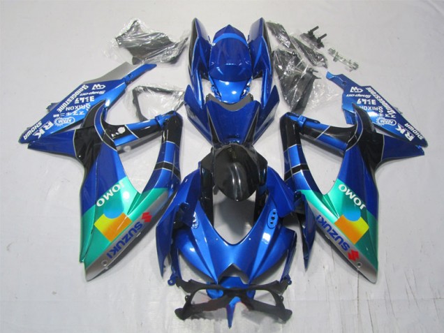 Carénage GSXR 1000 K7 07-08 - Bleu Noir Vert Jomo