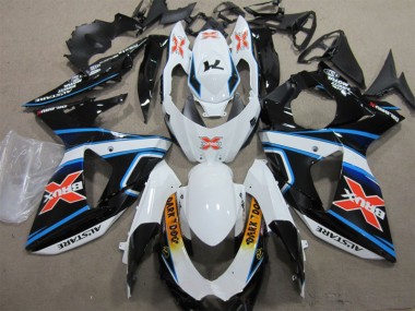 Carénage GSXR 1000 K9 09-16 - Blanc Bleu Brux Dark Dog
