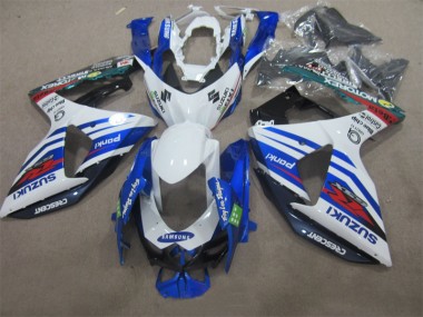 Carénage GSXR 1000 K9 09-16 - Blanc Bleu Samsung