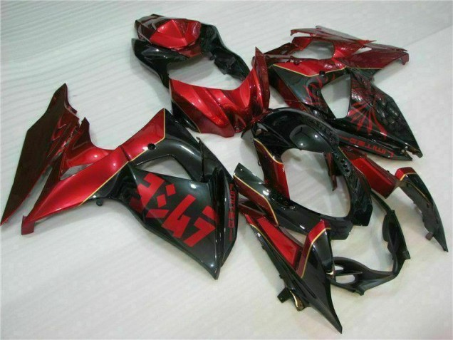 Carénage GSXR 1000 K9 09-16 - Rouge Flamme Noir Carénage GSXR 1000 K9 09-16 - Rouge Flamme Noir