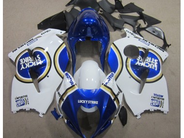 Carénage GSXR 1300 Hayabusa 96-07 - Blanc Lucky Strike Bleu Motul
