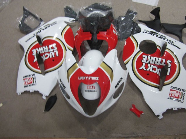 Carénage GSXR 1300 Hayabusa 96-07 - Blanc Lucky Strike Motul