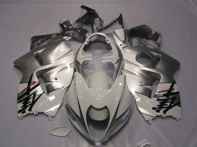 Carénage GSXR 1300 Hayabusa 96-07 - Blanc Noir Décalque Carénage GSXR 1300 Hayabusa 96-07 - Blanc Noir Décalque