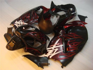 Carénage GSXR 1300 Hayabusa 96-07 - Noir Rouge Flamme