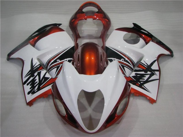 Carénage GSXR 1300 Hayabusa 96-07 - Orange Blanc Noir