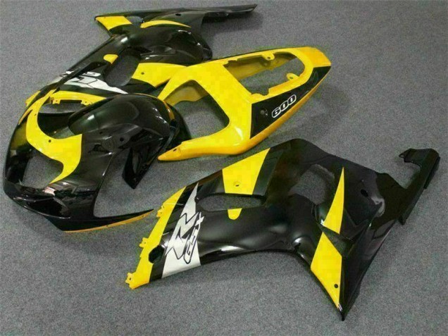 Carénage GSXR 600 / 750 K1 K2 K3 01-03 - Jaune Noir Carénage GSXR 600 / 750 K1 K2 K3 01-03 - Jaune Noir