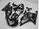 Carénage GSXR 600 / 750 K1 K2 K3 01-03 - Noir Blanc Flamme