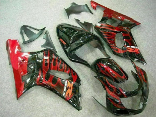 Carénage GSXR 600 / 750 K1 K2 K3 01-03 - Rouge Noir Carénage GSXR 600 / 750 K1 K2 K3 01-03 - Rouge Noir