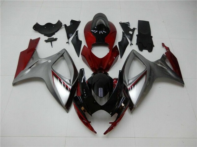 Carénage GSXR 600 / 750 K6 06-07 - Rouge Argent