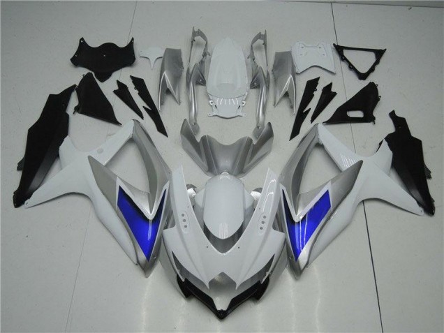 Carénage GSXR 600 / 750 K8 08-10 - Blanc Argent Bleu Carénage GSXR 600 / 750 K8 08-10 - Blanc Argent Bleu