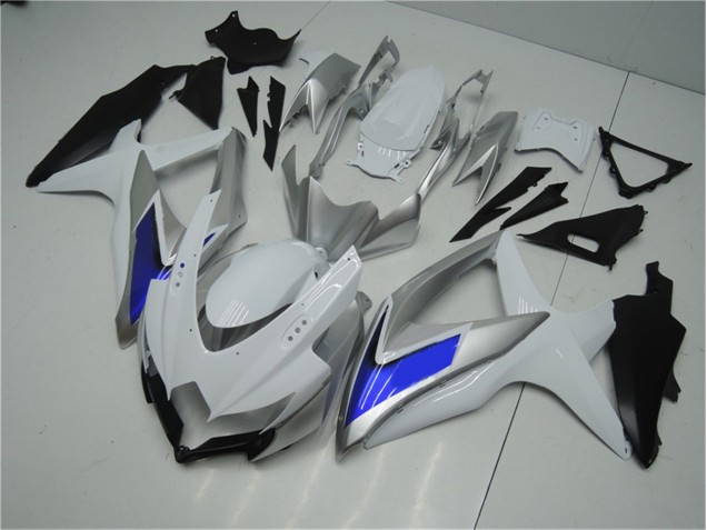 Carénage GSXR 600 / 750 K8 08-10 - Blanc Argent Bleu Carénage GSXR 600 / 750 K8 08-10 - Blanc Argent Bleu