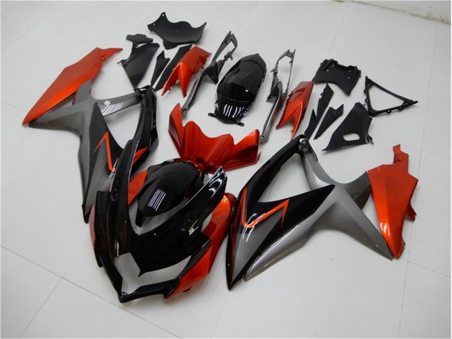 Carénage GSXR 600 / 750 K8 08-10 - Noir Orange Gris Carénage GSXR 600 / 750 K8 08-10 - Noir Orange Gris