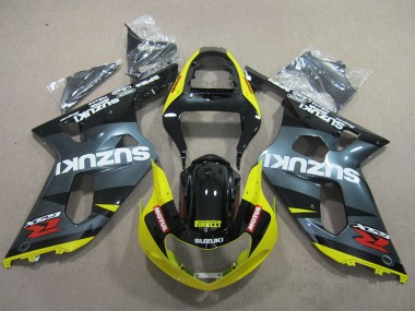 Carénage GSXR 600 K1 K2 K3 01-03 - Noir Jaune Motul