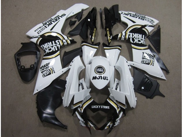 Carénage GSXR 600 K11 11-24 - Blanc Lucky Strike Noir Motul Carénage GSXR 600 K11 11-24 - Blanc Lucky Strike Noir Motul