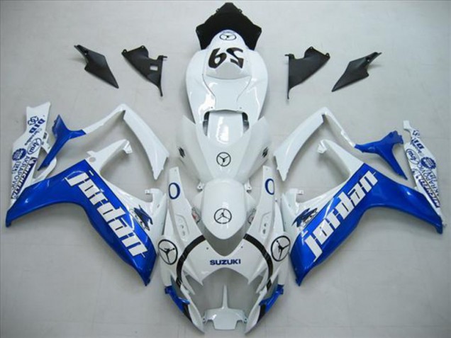 Carénage GSXR 600 K6 06-07 - Blanc Bleu Jordan Carénage GSXR 600 K6 06-07 - Blanc Bleu Jordan