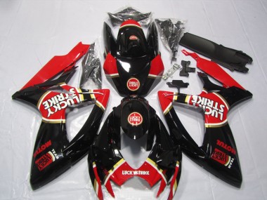 Carénage GSXR 600 K6 06-07 - Noir Rouge Lucky Strike Motul