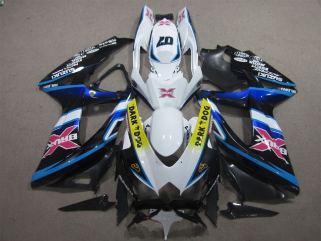 Carénage GSXR 600 K8 08-10 - Blanc Dark Dog 07