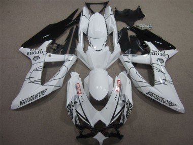 Carénage GSXR 600 K8 08-10 - Blanc Noir Corona Extra Motul