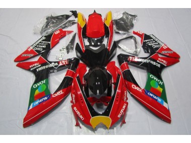Carénage GSXR 600 K8 08-10 - Rouge Noir Jomo