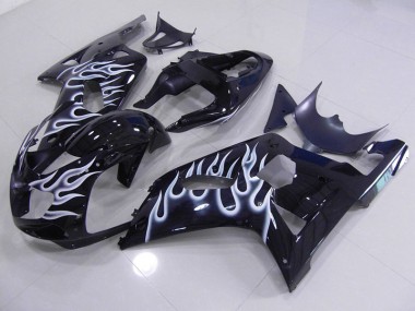 Carénage GSXR 750 K1 K2 K3 01-03 - Bleu Blanc Flamme