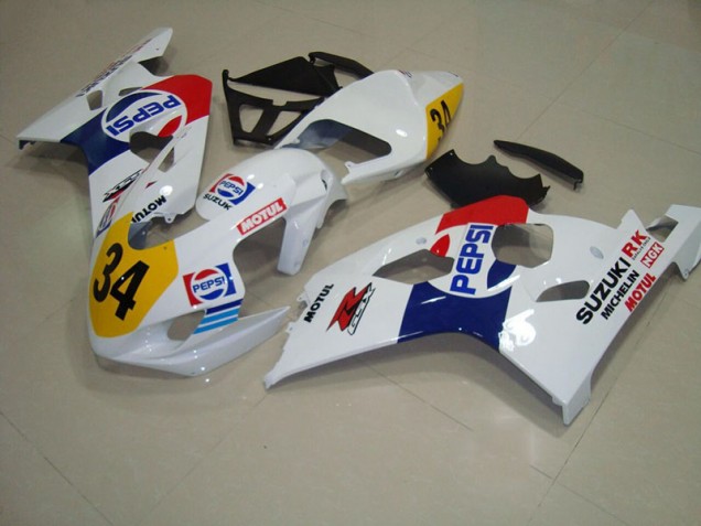 Carénage GSXR 750 K4 04-05 - Blanc Bleu Pepsi 34 Carénage GSXR 750 K4 04-05 - Blanc Bleu Pepsi 34