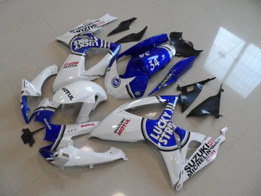 Carénage GSXR 750 K6 06-07 - Bleu Blanc Lucky Strike Motul 34