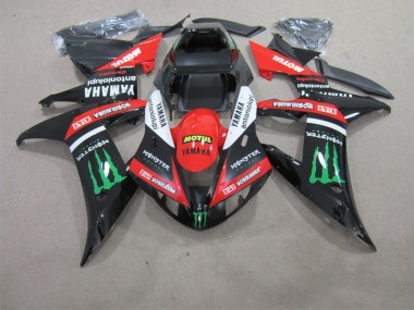 Carénage R1 02-03 - Noir Rouge Motul