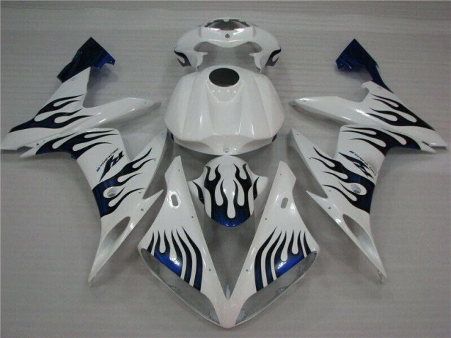 Carénage R1 04-06 - Blanc Bleu Flamme