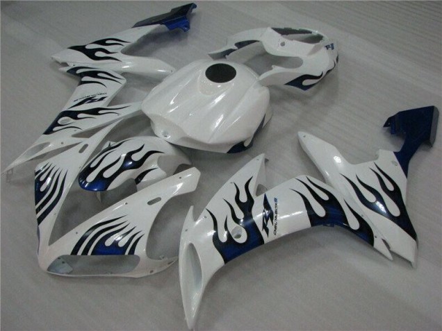 Carénage R1 04-06 - Blanc Bleu Flamme